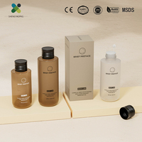 Flacon de toner en plastique de 80 ml avec bouchon à vis en aluminium pour eau florale, essence, conteneur de soin de la peau, emballage cosmétique OEM