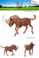 Figurines d'animaux en PVC solide, modèle de statue de gnou, jouets pour enfants, vente en gros