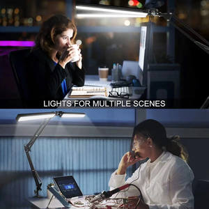 2022スイングアームデスクランプUSB、アイケア調光可能読書灯、クランプ付きスイングアーム<span class=keywords><strong>LED</strong></span>デスクランプ - Product Image 3