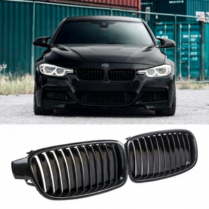 1 Paire de Grilles de Calandre Avant en Fibre de Carbone pour BMW Série 3 F30 F31 F35 2012-2018, Accessoires de Style Automobile - Product Image 1