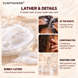 Sunpinherb แชมพูน้ำมันอาร์แกนให้ความชุ่มชื่นผมหยักศกขนาด591มล. - Product Image 5