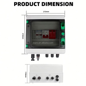 Caja Combinadora Solar Fotovoltaica (FV) CC con Protección contra Sobretensiones y Rayos, 1 Entrada 1 Salida CC 600V, Fusible MCB SPD HA, Caja Impermeable IP65 - Product Image 6