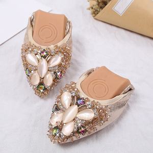 45 diapositivas antideslizantes de gran tamaño, cómodos zapatos casuales de baile suave, zapatos de tacón planos con punta en pico para mujeres embarazadas, Damas y mujeres - Product Image 2