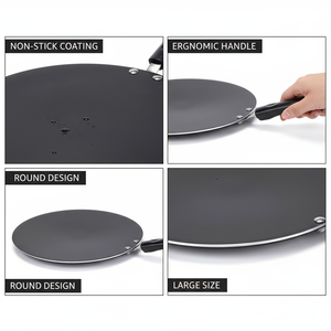 Venta de fábrica Versátil sin Bpa Fácil de limpiar Aluminio Antiadherente 30cm Antiadherente Pancake Crepe Sartén - Product Image 5