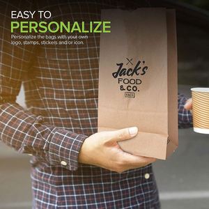Bolsas de Papel Kraft para Empacar Bocadillos para Proyectos de Manualidades, Bolsa Ecológica Resistente de Gran Capacidad con Asa - Product Image 6