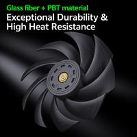 Ventilateur de refroidissement de boîtier Snowman haute vitesse 2500 tr/min 120 mm PWM 4 broches sans lumière avec roulement FDB, vitesse réglable, silencieux, pour PC Gamer et refroidisseur CPU