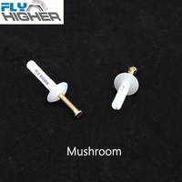 Cheville à clouer en plastique 5x25 à tête champignon/ronde pour fixation murale, travaux de construction et amélioration domestique, vente en gros usine