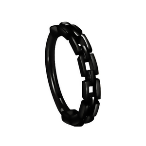 Nhẫn khuyên mũi dạng clicker khớp nối, thiết kế mắt xích, thép phẫu thuật 316L mạ PVD, dành cho trẻ em, thương hiệu Superstar Custom - Product Image 4