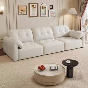 <span class=keywords><strong>Canapé</strong></span> fonctionnel électrique rétractable haut de gamme de style crème en velours <span class=keywords><strong>Canapé</strong></span> fonctionnel droit en velours extensible bon marché pour salon - Product Image 3