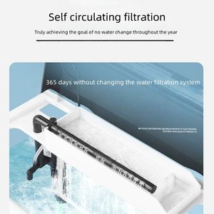 Automatisch Voedend Slim Klein Vis <span class=keywords><strong>Aquarium</strong></span> Ultra Helder Glas Slim <span class=keywords><strong>Aquarium</strong></span> Met Filter en Led Verlichting - Product Image 3