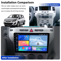 Kit d'écran de radio de voiture Android Meihua 9 pouces avec GPS intégré pour Opel Astra H Zafira B 2006-2010, montage sur tableau de bord
