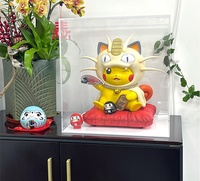 Boîte de présentation en acrylique transparente de haute qualité avec base noire, étui anti-poussière pour figurines d'action, objets de collection, jouets, figurines, vitrine
