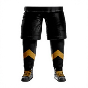 Tenue de hockey sur glace LTN pour homme, noir et or, numéro personnalisé 18, respirante, 100 % polyester, thermocollage sans couture, pour équipe adulte - Product Image 6