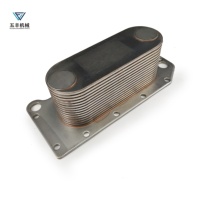 Pièces de machines de construction, cœur de refroidisseur d'huile 3966365 3957533, cœur de refroidisseur d'huile moteur pour Cummins ISC 6D114