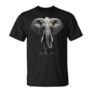 Camiseta con estampado de animales de la vida silvestre, diseño de elefante, estilo safari - Product Image 2
