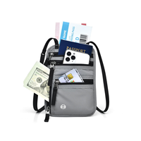 Porte-passeport de voyage multifonctionnel, portefeuille de documents imperméable, pochette de documents anti-RFID et protège-billets d'avion