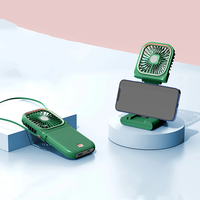 Mini-ventilateur de cou portable rechargeable par USB 4 vitesses, dissipation rapide de la chaleur, refroidisseur d'air silencieux et de longue durée, hôtel domestique
