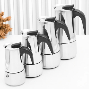 Classique En Acier Inoxydable 600ml Bar <span class=keywords><strong>Percolateur</strong></span> Bureau Famille Machine À Café Cappuccino Octogonal Moka Latte Pot Espresso Maker - Product Image 6