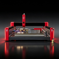 Centre d'usinage CNC ATC industriel pour pierre, machine de gravure robuste 1325 avec table à vide et broche refroidie par eau pour le travail du marbre