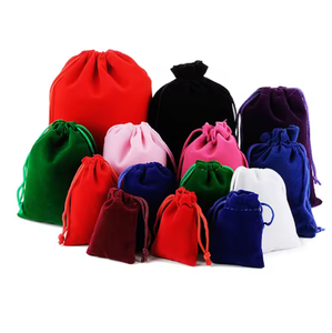 Custom Logo Small Luxury Suede Velvet <b>Drawstring</b> <b>Pouch</b> Jewelry Packaging Gift Bag for Earrings Necklace - Product Image 1