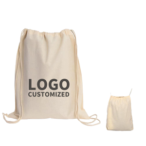 Wholesale Custom Size Eco Friendly Recycled <strong>Plain</strong> Printed Big Cotton <strong>Canvas</strong> Pouch Drawstrings Dust Bags With Rope Logo - Product Image 1
