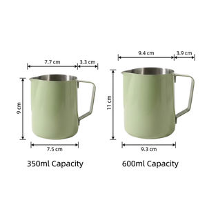 Jarra de Espuma de Leche de Acero Inoxidable Kingze Personalizada de 350 ml y 600 ml para Latte Art - Product Image 4