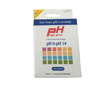 Tiras de prueba de pH universales empaquetadas en caja 0-14, tiras de prueba de equilibrio de pH de alta precisión para probar saliva, orina, agua, etc.