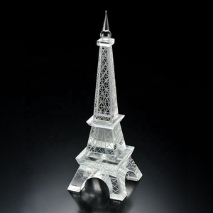 Sculpture de tour de bâtiment célèbre personnalisée en cristal, modèle de tour Eiffel de <span class=keywords><strong>Paris</strong></span> - Product Image 2