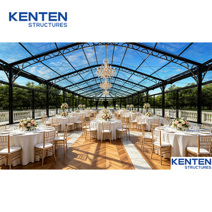 Tente d'auvent de mariage <span class=keywords><strong>chapiteau</strong></span> en aluminium et verre noir 12x30 15x20 20m x 20 40x60 tentes à cadre pour événements adaptés à 200 <span class=keywords><strong>personnes</strong></span> - Product Image 6