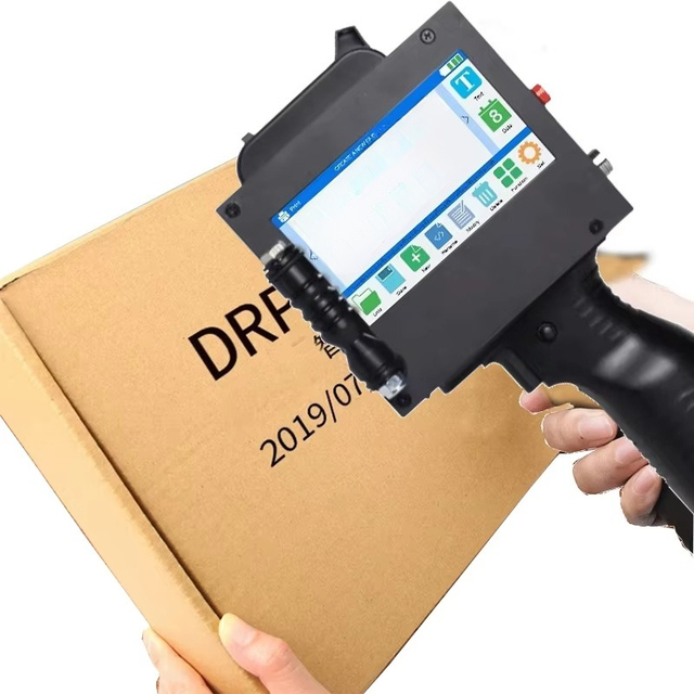 Double Head 0.2-2 Inch Adjustable Large Size Handheld Inkjet Printer Date Text Number Logo Printing Machine Inkjet Gun