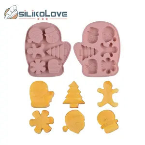 Newest Christmas Tree Silicone Cake Mold For Cup Cake Santa Bell For DIY Baking Silicone Candy Mold Chocolate Mold