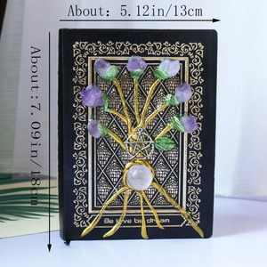 Caderno Mágico Atacado com Padrão de Árvore da Vida, Personalizado com Criatividade e Incrustado com Gemas de Cristal Natural - Product Image 2