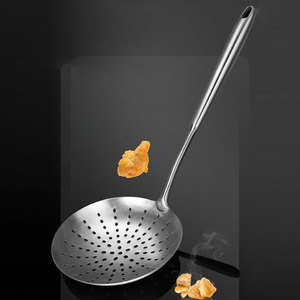 Colador Grande de Acero Inoxidable 304, Cuchara de Cocina con Mango Largo y Reforzado para Escurrir - Product Image 1