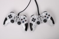 Joystick à vibrations double jeu qualifié RTS filaire USB 2.0 PC Gamepad Controller stock double choc joypad ordinateur portable de poche