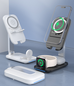 Nuevo Soporte de Carga Inalámbrico Magnético Plegable 2026, Cargador Inalámbrico <span class=keywords><strong>3</strong></span> en 1 de 15W para la <span class=keywords><strong>Serie</strong></span> de Teléfonos - Product Image 5