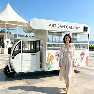 Consultation sans rendez-vous pour notre bar mobile artisanal en acier inoxydable, idéal pour le service de restauration en extérieur, facile à utiliser - Product Image 1
