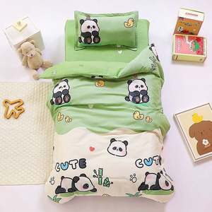 Ensemble de housse de couette pour tout-petit doux et respirant, comprend une drap et une taie d'oreiller - Product Image 1