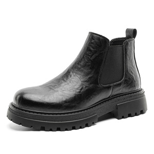 Nouvelles Bottines Rétro 2026 pour Hommes, Doublées Polaire, Chaudes, Style Chelsea Britannique, à Enfiler, Tendance et Mode - Product Image 5