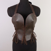 Corset vintage steampunk en similicuir, bustier rétro punk unisexe, confortable, accessoire de costume pour Halloween et cosplay