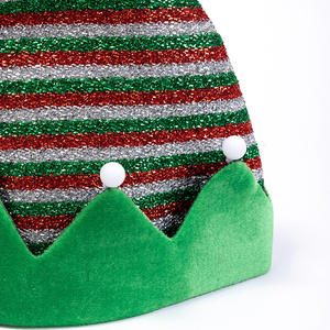 عيد الميلاد أدى غير المنسوجة قزم قبعة مع الكريات الديكور الأطفال قبعة هدية ترهل عيد الميلاد أغطية الرأس مؤذ قزم قبعة - Product Image 5