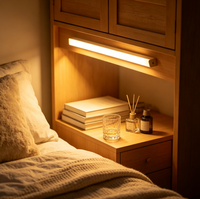 Lampe LED sans fil à détecteur de mouvement USB rechargeable pour armoire, cuisine, chevet, chambre, salle de bain, entrée 5V