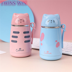 กระติกน้ำสแตนเลส 304 ลายการ์ตูนแมวสำหรับเด็ก กระติกน้ำเก็บความร้อน ดีไซน์สร้างสรรค์สำหรับผู้หญิงและนักเรียน - Product Image 4