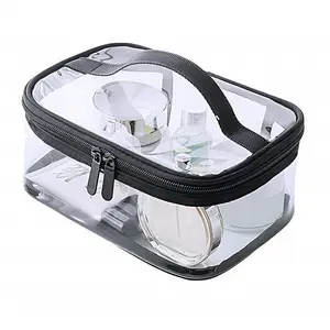 定制透明化妆包手提袋旅行洗漱用品包透明PVC化妆包