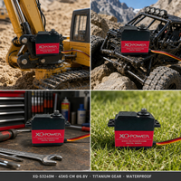 Moteur servo numérique XQ-Power 40 kg standard avec rotor métallique pour drone, engrenage métallique, moteur servo RC pour voiture RC, servo de direction RC à l'échelle 1/5