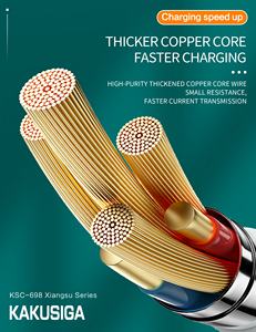 Cable Micro <span class=keywords><strong>USB</strong></span> Inteligente KAKUSIGA de 2 Metros y 5V con Función de Carga para Teléfono y Reloj Inteligente - Product Image 4