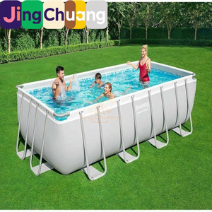 Jingchuang56670 Piscina Familiar Rectangular de Tubo de Acero de 16 pies, Producto de Gran Venta - Product Image 1