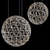 Moderne Brève Loft Boule D'étincelle Led Pendentif Lumière En Acier Inoxydable Feu D'artifice Pissenlit Lustres Éclairage Bar Chambre Salon