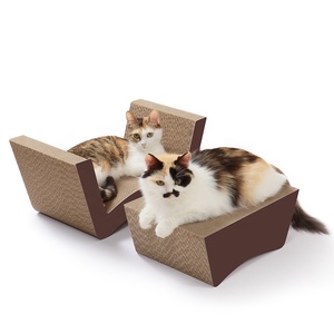 Cama e Arranhador Moderno 2 em 1 Ecológico Zhizao KC15-Z1 para Gatos com Embalagem de Papelão Certificada BSCI - Product Image 3
