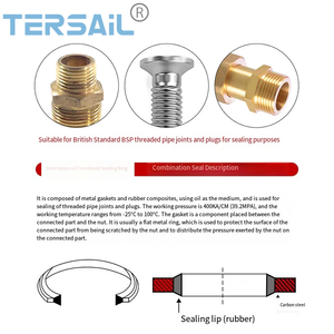 Kit de combinación de juntas adhesivas autocentradas, junta de sellado BSP métrica Imperial, caja de reparación de juntas tóricas, juego de juntas tóricas de M6-m24 - Product Image 4
