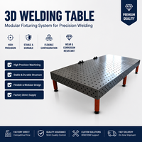 Table de soudage 3D robuste, plateforme de soudage en fonte flexible traitée au nitride pour travaux de soudage en atelier
